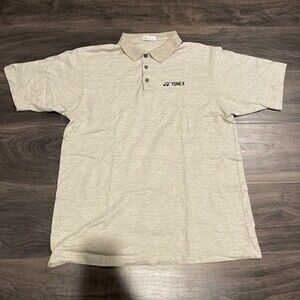 Vintage Yonex Haley USA Polo Shirt Mens Large L Gray Short Sleeve Tennis Golf⁠